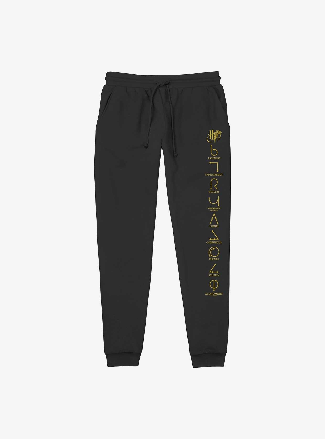 Harry Potter Spell Check Symbols Jogger Sweatpants, BLACK, hi-res