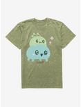 MapleStory Rock Spirits Twinkle Eyes Mineral Wash T-Shirt, MILITARY GREEN MINERAL WASH, hi-res
