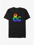 Dungeons & Dragons Pride Gradient Logo Big & Tall T-Shirt, BLACK, hi-res