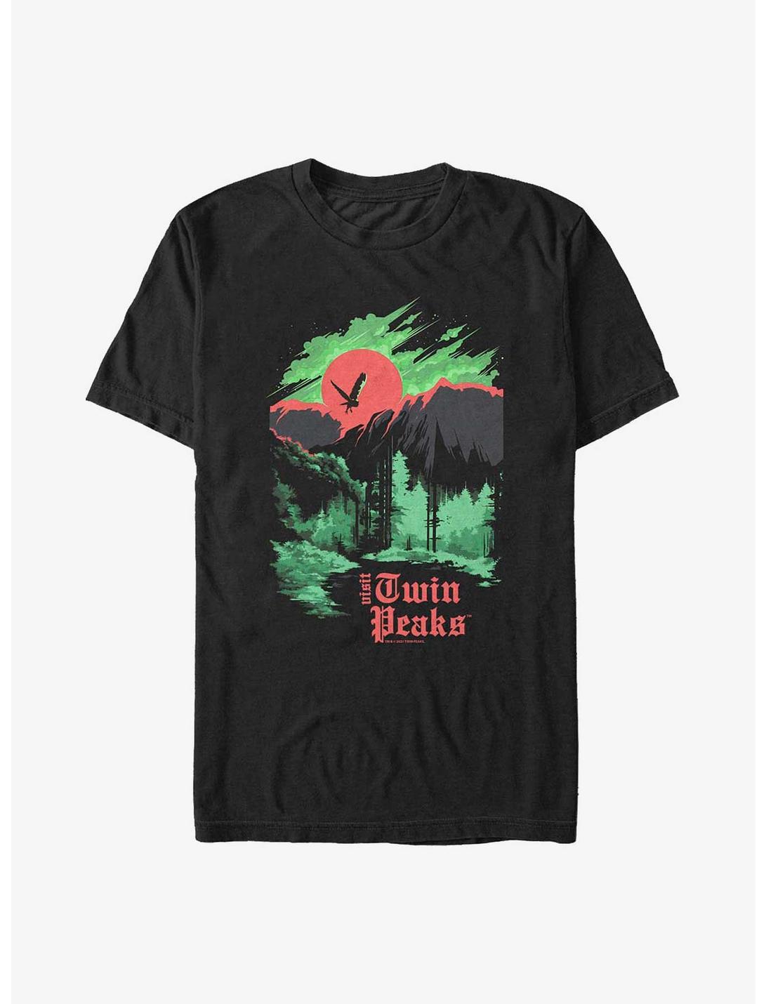 Twin Peaks Poster Big & Tall T-Shirt, BLACK, hi-res