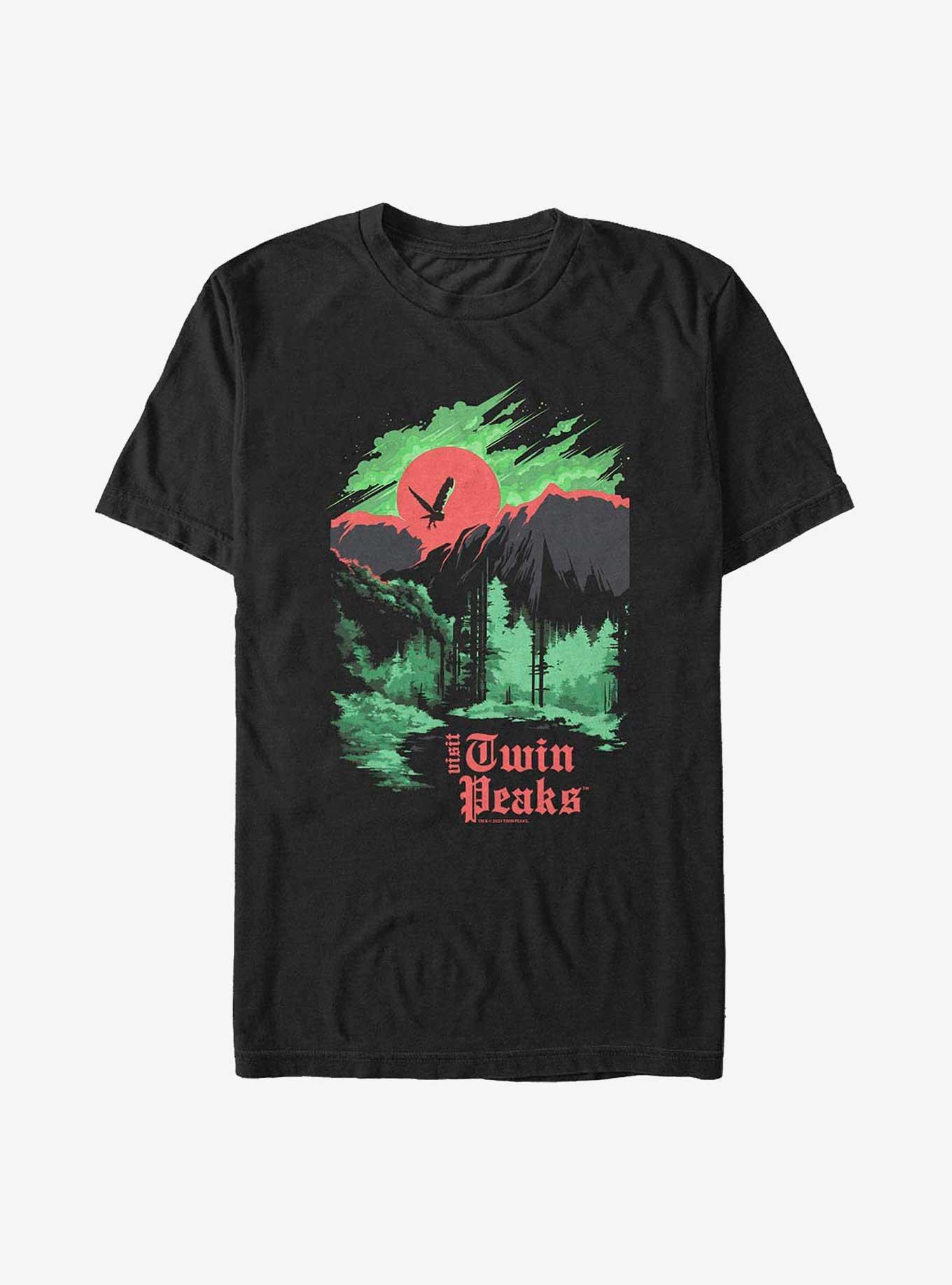 Twin Peaks Poster Big & Tall T-Shirt, BLACK, hi-res