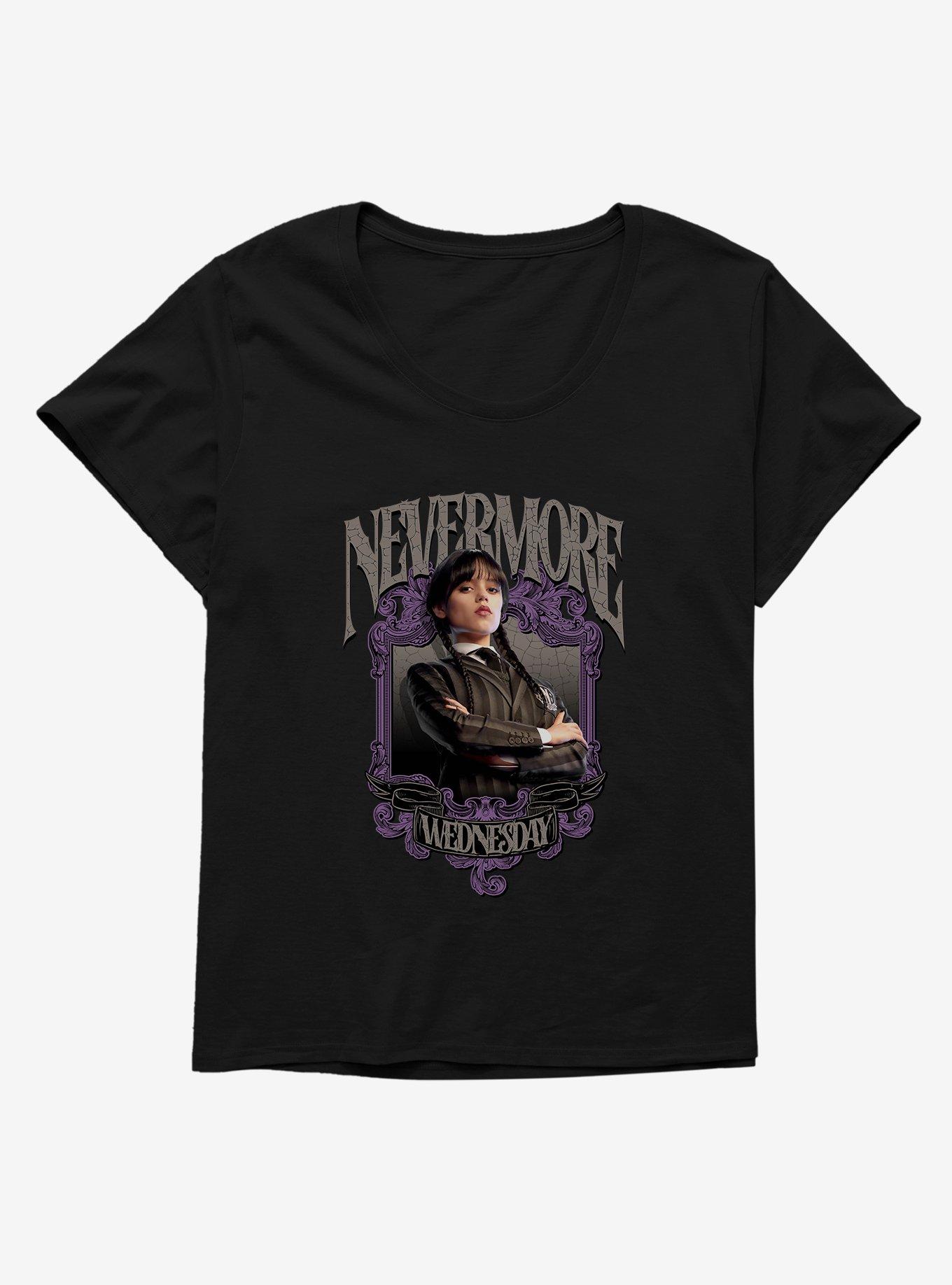 Wednesday Framed Wednesday Girls T-Shirt Plus Size, BLACK, hi-res