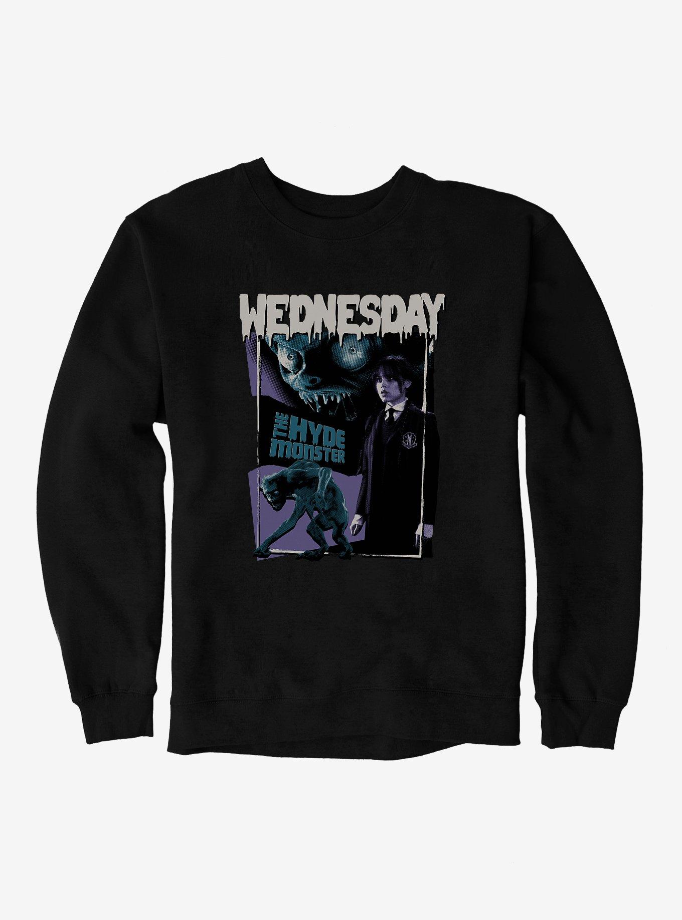 Wednesday The Hyde Sweatshirt, BLACK, hi-res