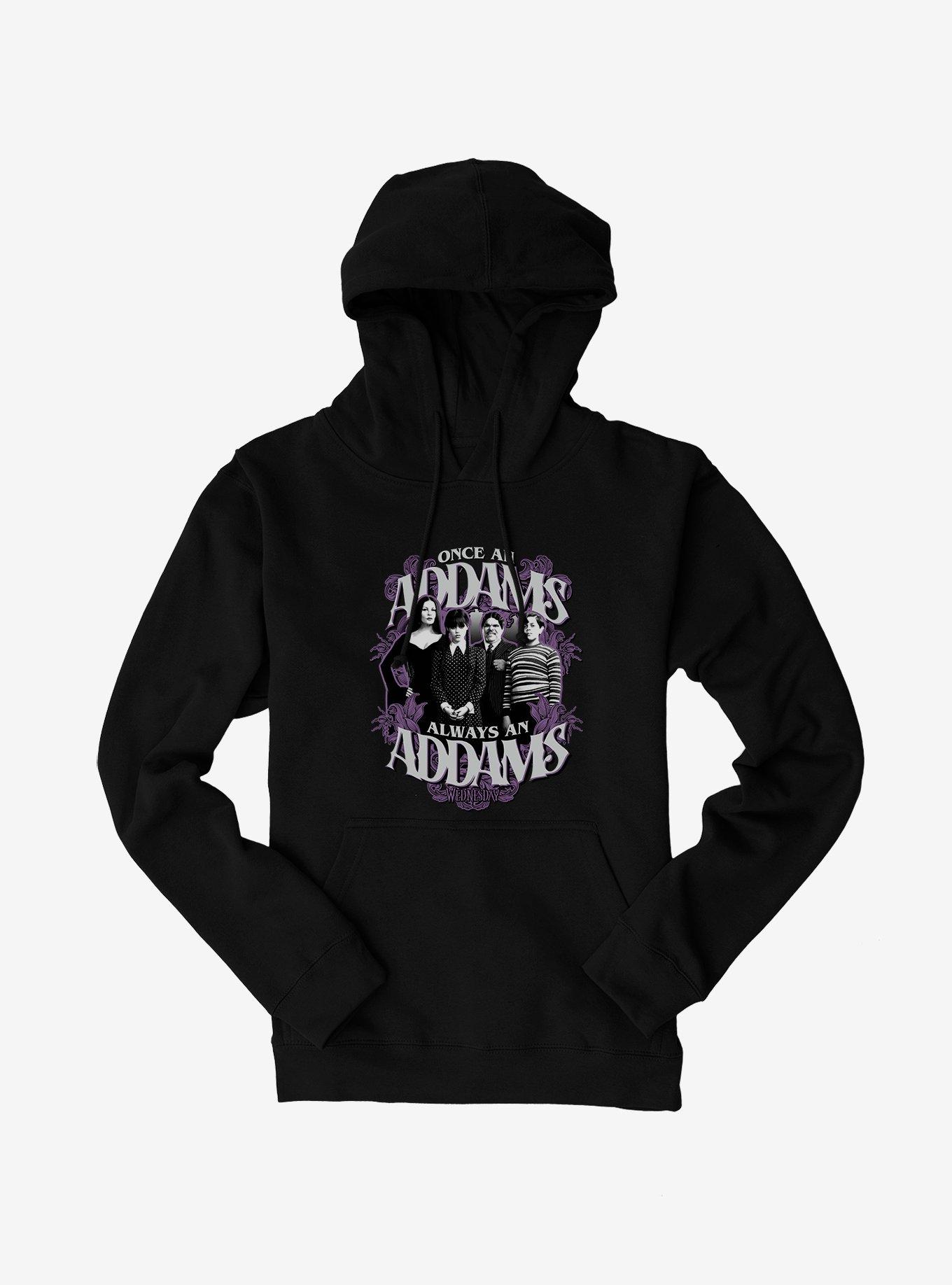Wednesday Always An Addams Hoodie, BLACK, hi-res