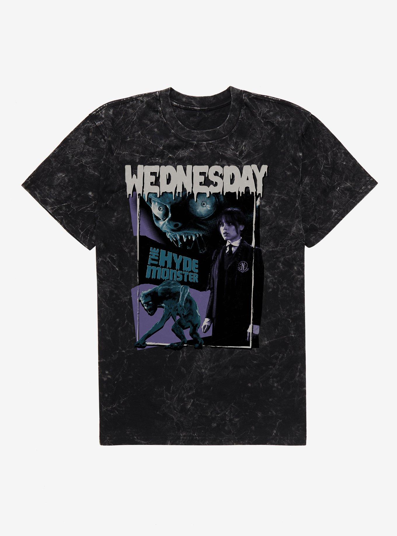 Wednesday The Hyde Mineral Wash T-Shirt - BLACK | Hot Topic