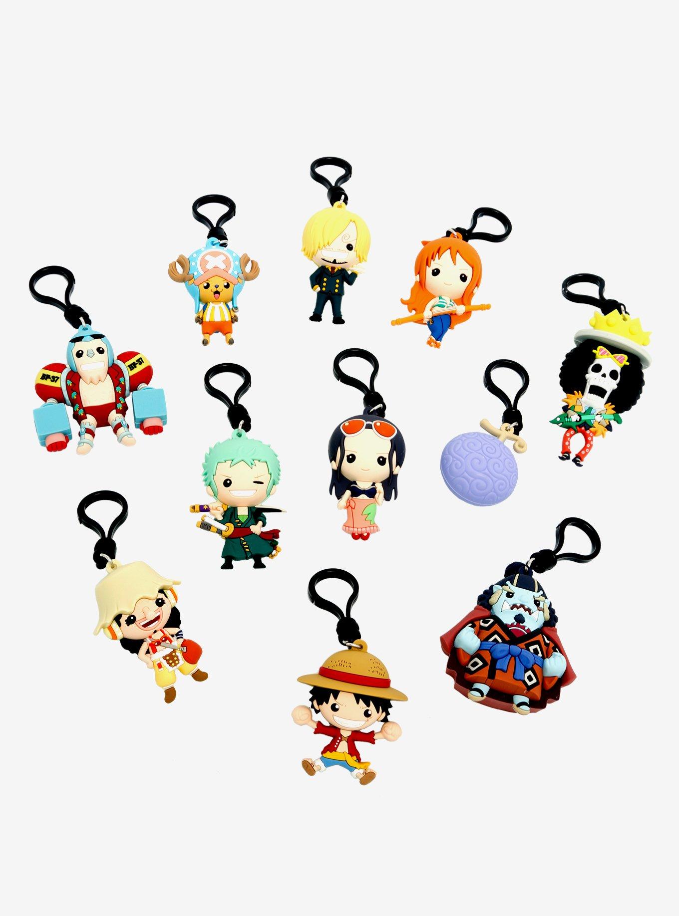 PIRATE CREWS One Piece 1 in. 5 Pcs. Key Chain Set (Anime KeyChain Charm  Pendant)