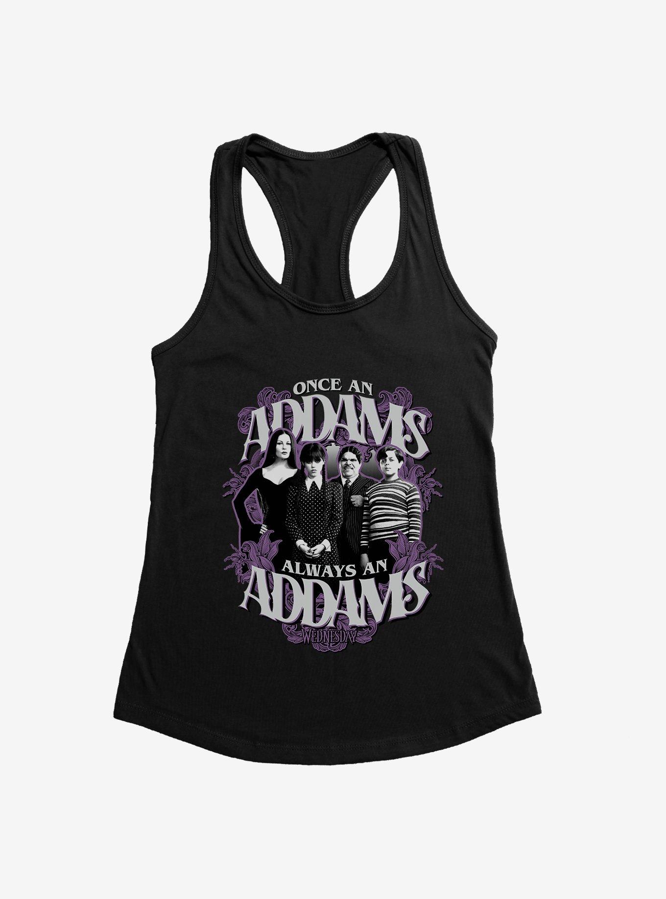 Wednesday Always An Addams Girls Tank, BLACK, hi-res