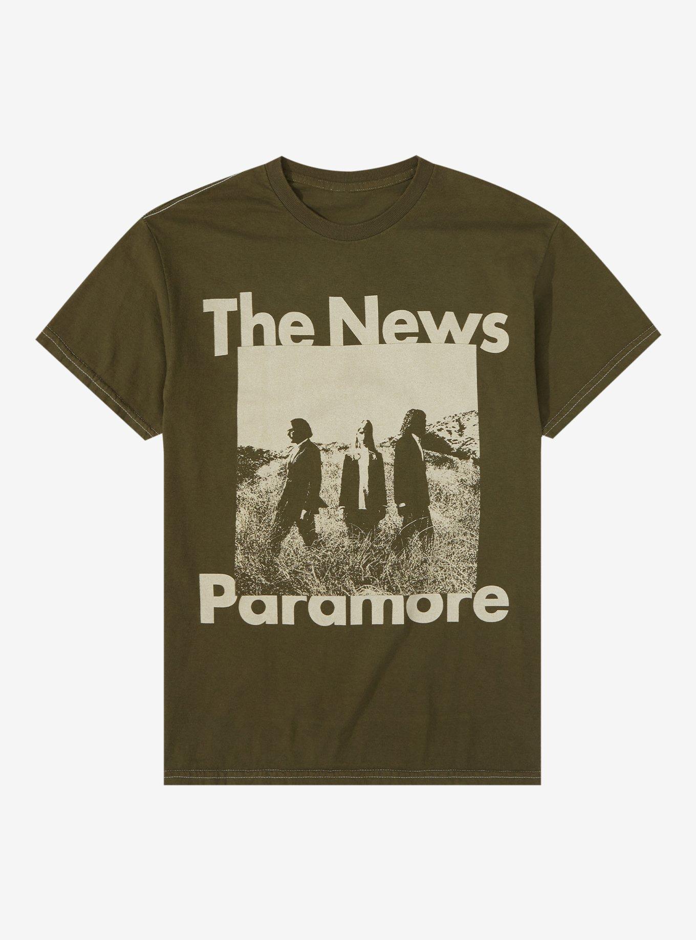 Paramore The News Pigment Wash T-Shirt, SAGE, hi-res