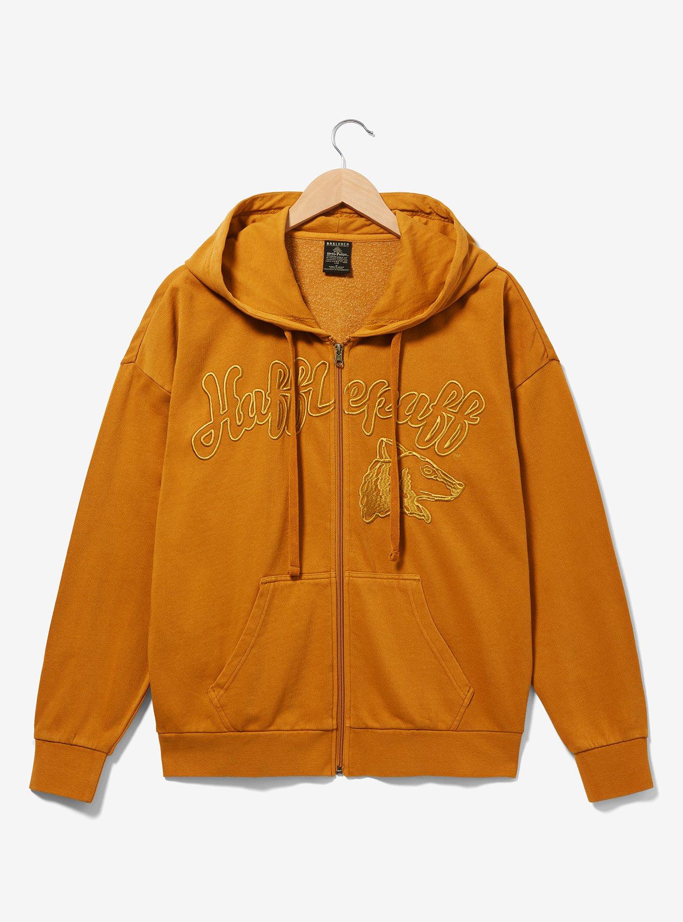 Harry Potter Hufflepuff Logo Zip-Up Hoodie, BUTTER YELLOW, hi-res