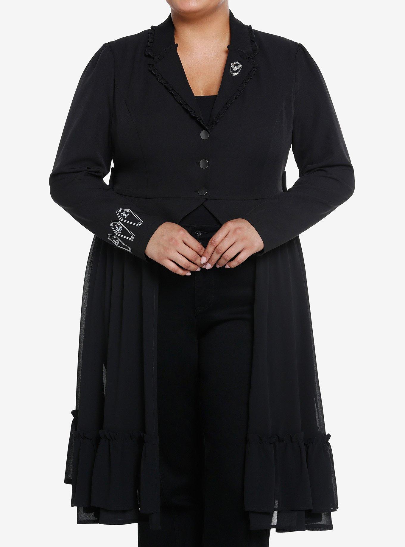 Interview With The Vampire Coffins Peplum Waistcoat Plus Size, , hi-res