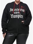 Interview With The Vampire Coffins Lace-Up Hoodie Plus Size, MULTI, hi-res