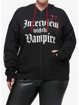 Interview With The Vampire Coffins Lace-Up Hoodie Plus Size, , hi-res