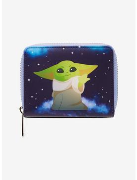Loungefly Star Wars The Mandalorian Grogu Constellations Glow-in-the-Dark Small Zip Wallet - BoxLunch Exclusive, , hi-res