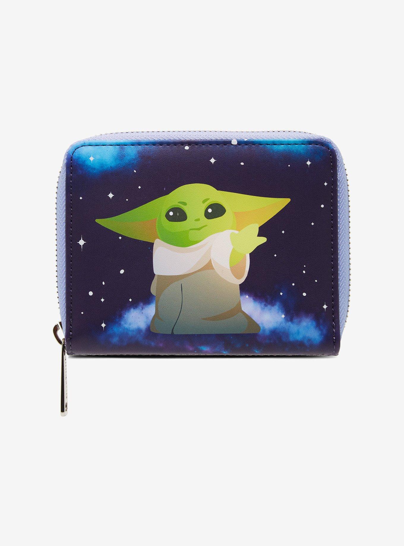 Loungefly Star Wars The Mandalorian Grogu Constellations Glow-in-the-Dark Small Zip Wallet - BoxLunch Exclusive, , hi-res