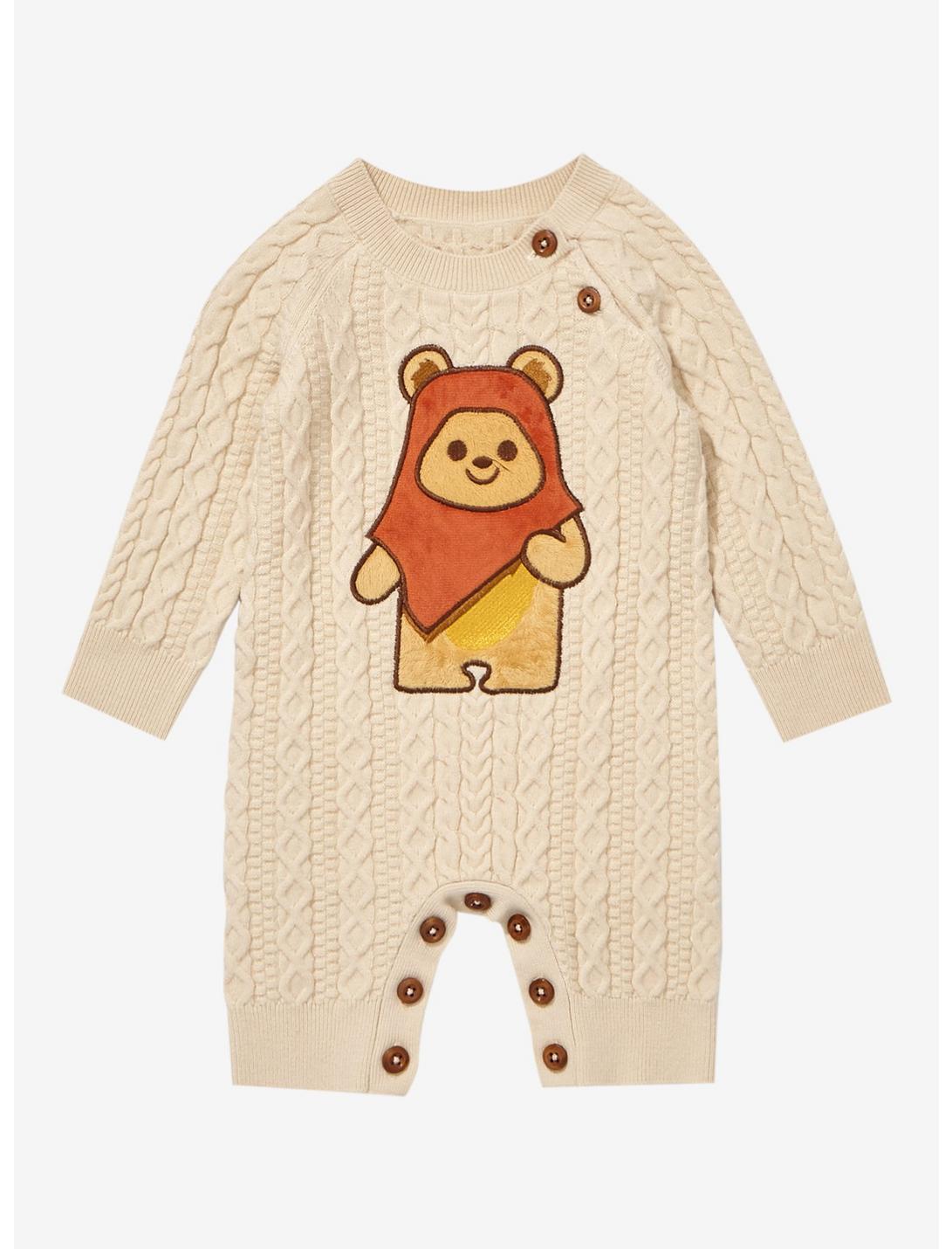 Our Universe Star Wars Ewok Knit Infant One-Piece - BoxLunch Exclusive, NATURAL, hi-res