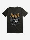 Cat Meow Spiderweb Metal T-Shirt, BLACK, hi-res
