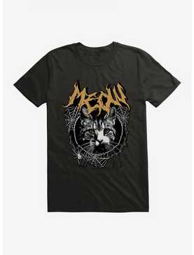 Cat Meow Spiderweb Metal T-Shirt, , hi-res