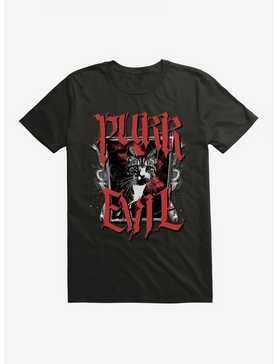 Cat Purr Evil Goth Frame T-Shirt, , hi-res
