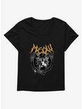 Cat Meow Spiderweb Metal Womens T-Shirt Plus Size, BLACK, hi-res