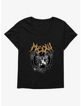 Cat Meow Spiderweb Metal Womens T-Shirt Plus Size, , hi-res
