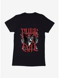 Cat Purr Evil Goth Frame Womens T-Shirt, BLACK, hi-res