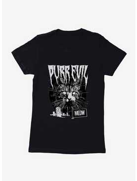 Cat Purr Evil Punk Meow Womens T-Shirt, , hi-res