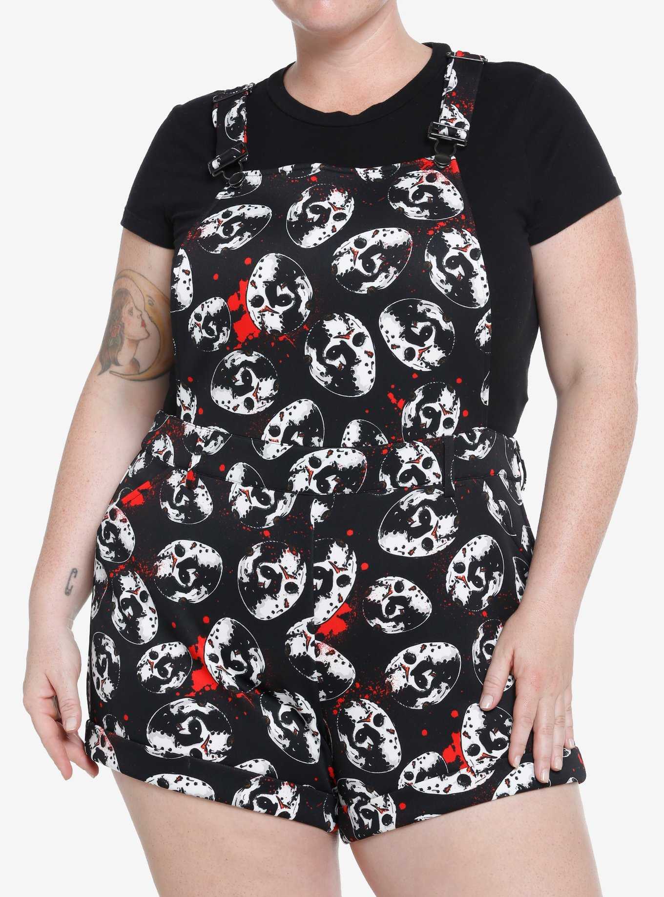Friday The 13th Jason Mask Scuba Shortalls Plus Size, , hi-res