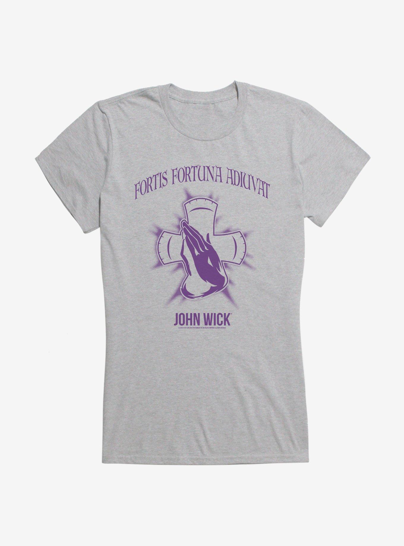 John Wick Fortis Fortuna Adiuvat Girls T-Shirt, HEATHER, hi-res