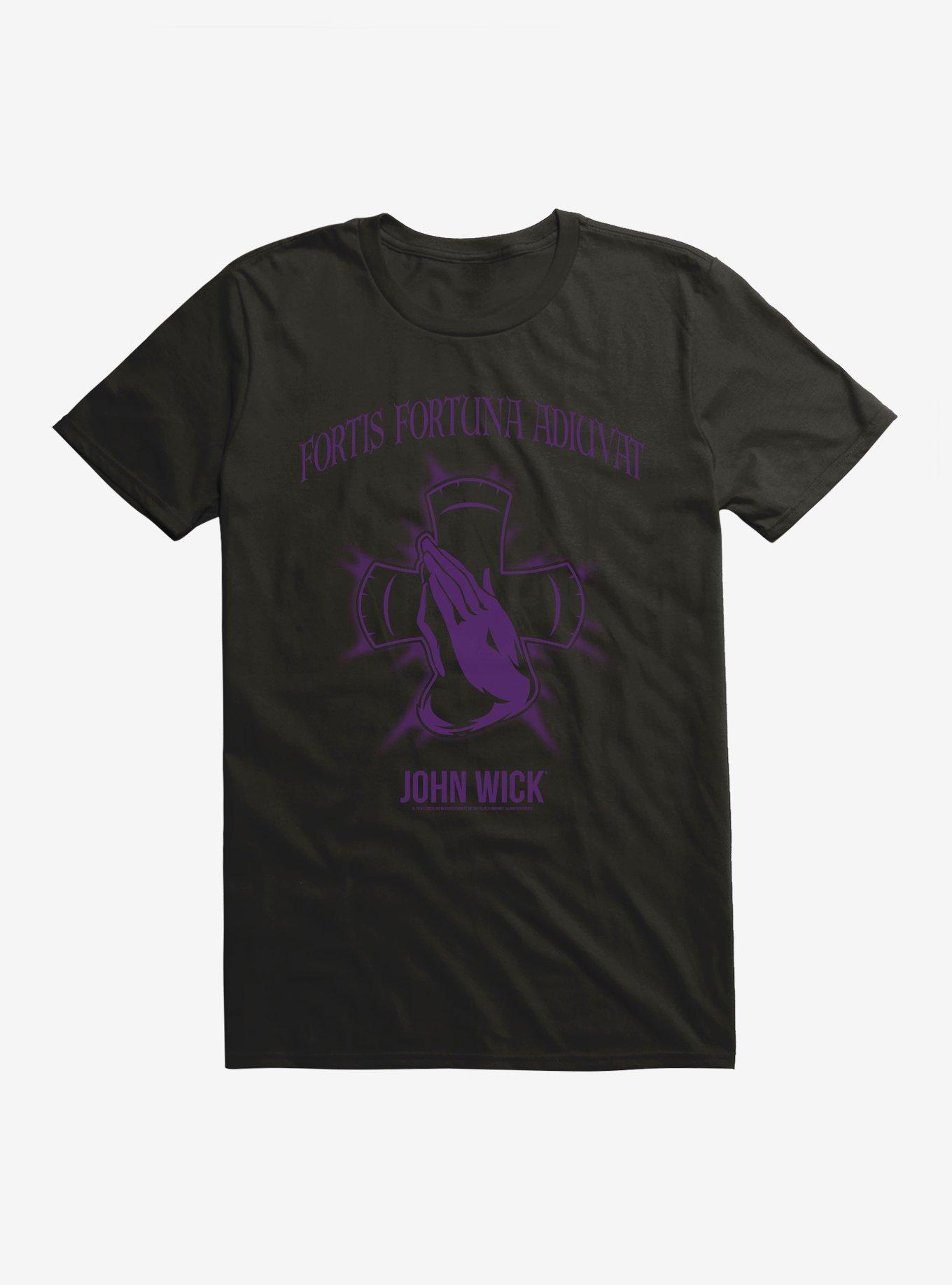 John Wick Fortis Fortuna Adiuvat T-Shirt, BLACK, hi-res