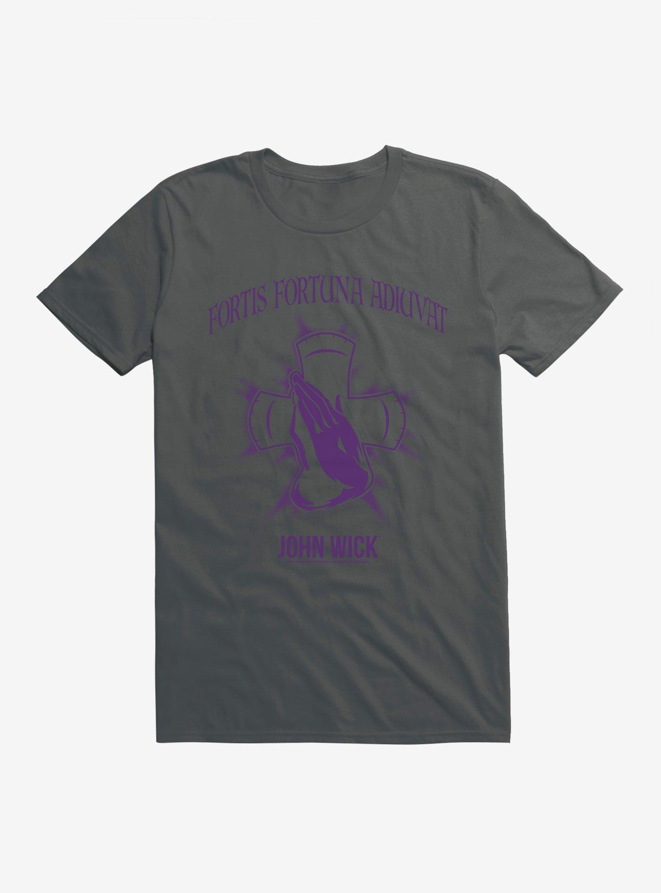 John Wick Fortis Fortuna Adiuvat T-Shirt, CHARCOAL, hi-res
