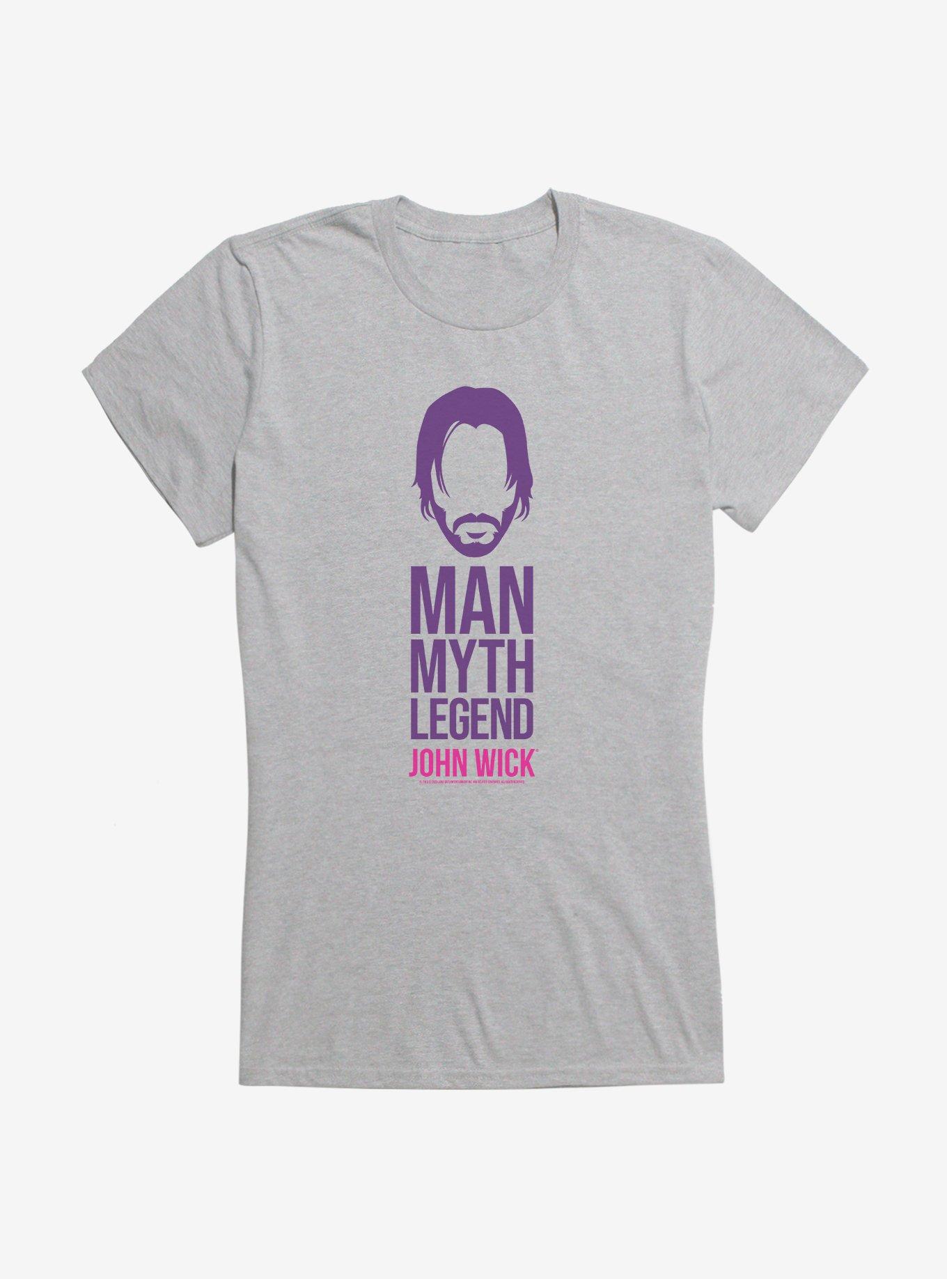 John Wick Man Myth Legend Girls T-Shirt, HEATHER, hi-res