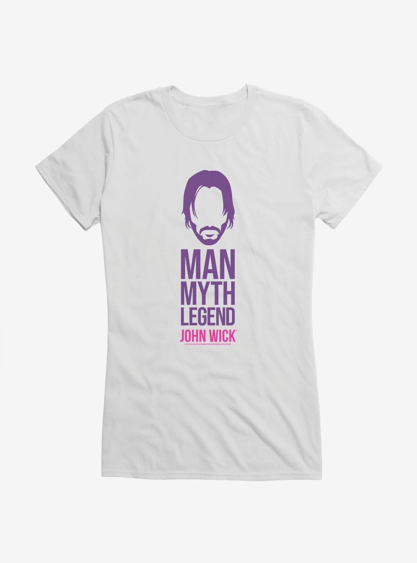 John Wick Man Myth Legend Girls T-Shirt, WHITE, hi-res