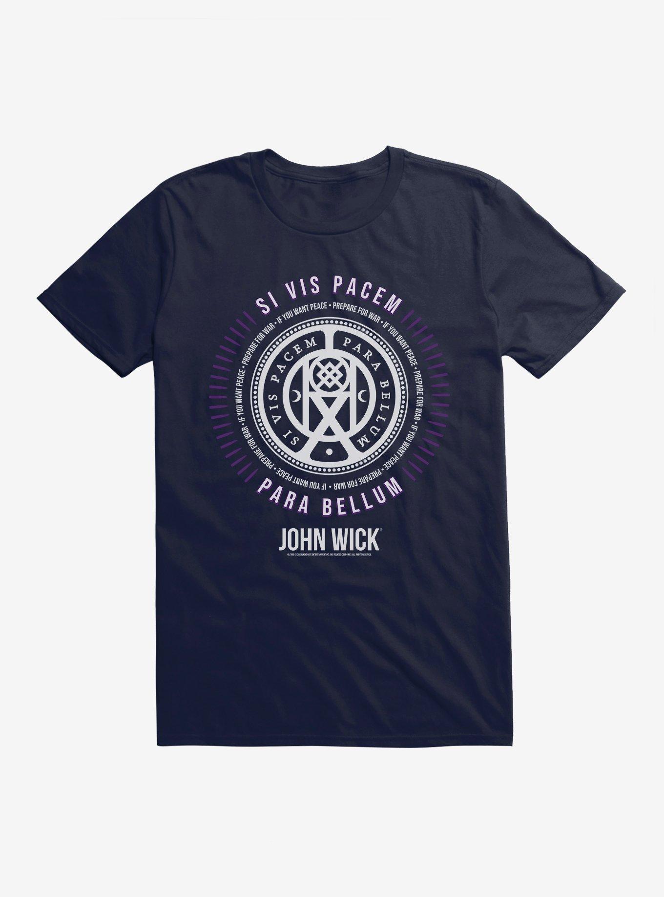 John Wick Si Vis Pacem Para Bellum T-Shirt, NAVY, hi-res