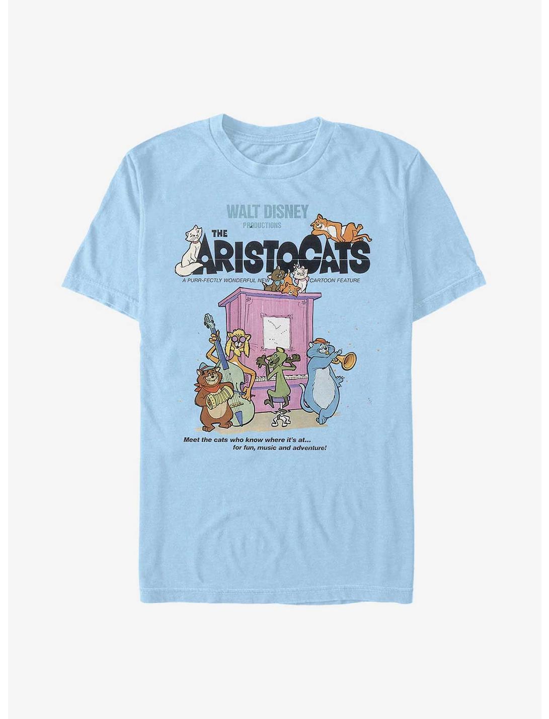 Disney The AristoCats Classic Poster Extra Soft T-Shirt, LT BLUE, hi-res