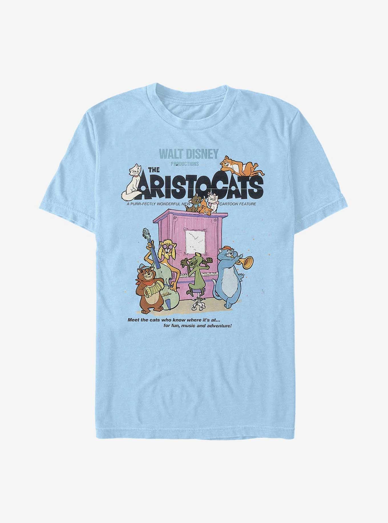 Disney The AristoCats Classic Poster Extra Soft T-Shirt, LT BLUE, hi-res