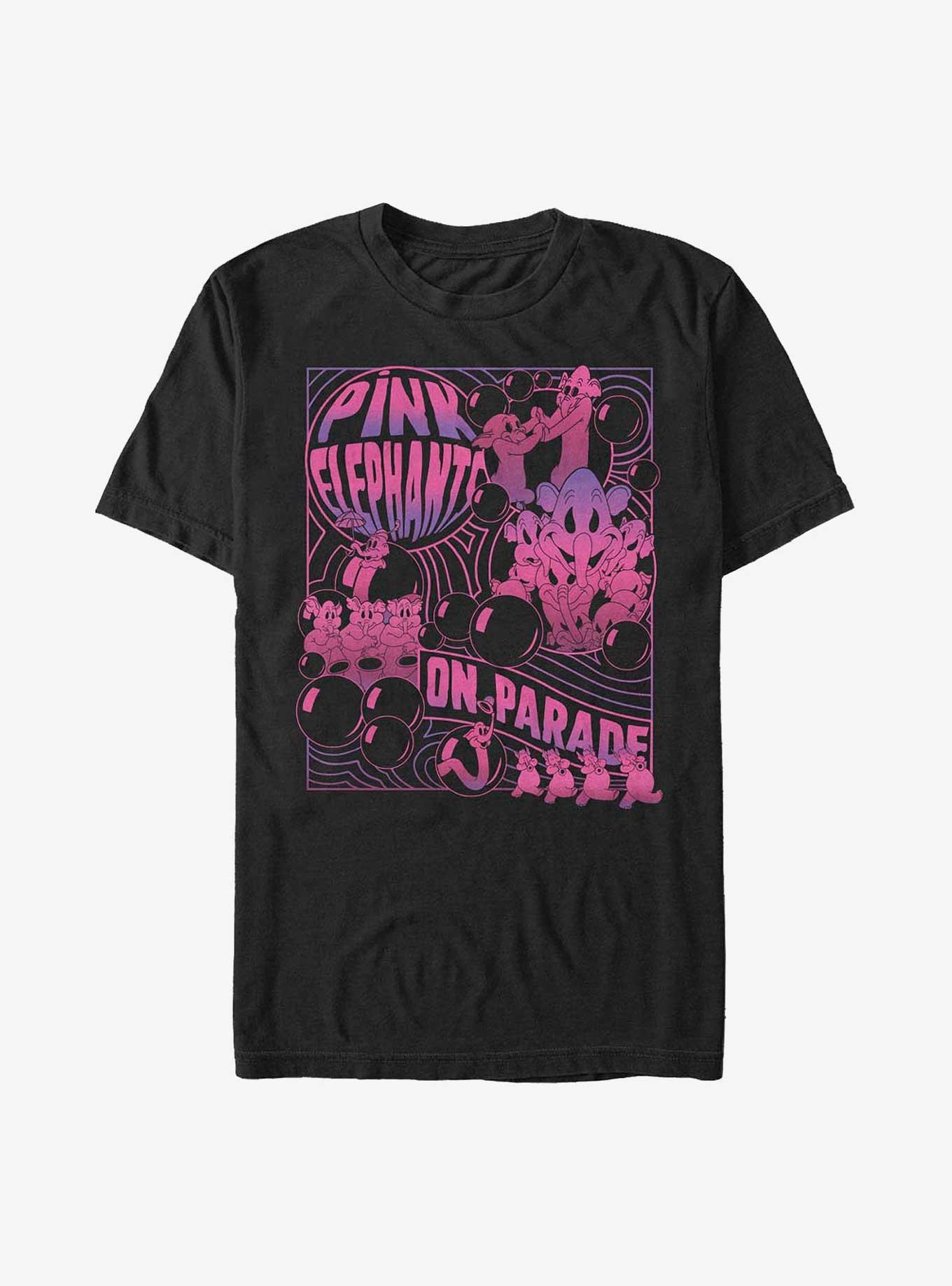 Disney Dumbo Pink Elephants Parade Poster Heavyweight T-Shirt 