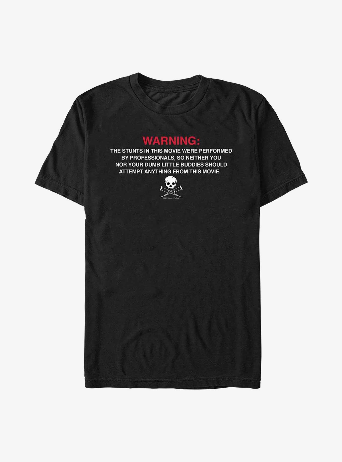 Jackass Warning Label Extra Soft T-Shirt, BLACK, hi-res