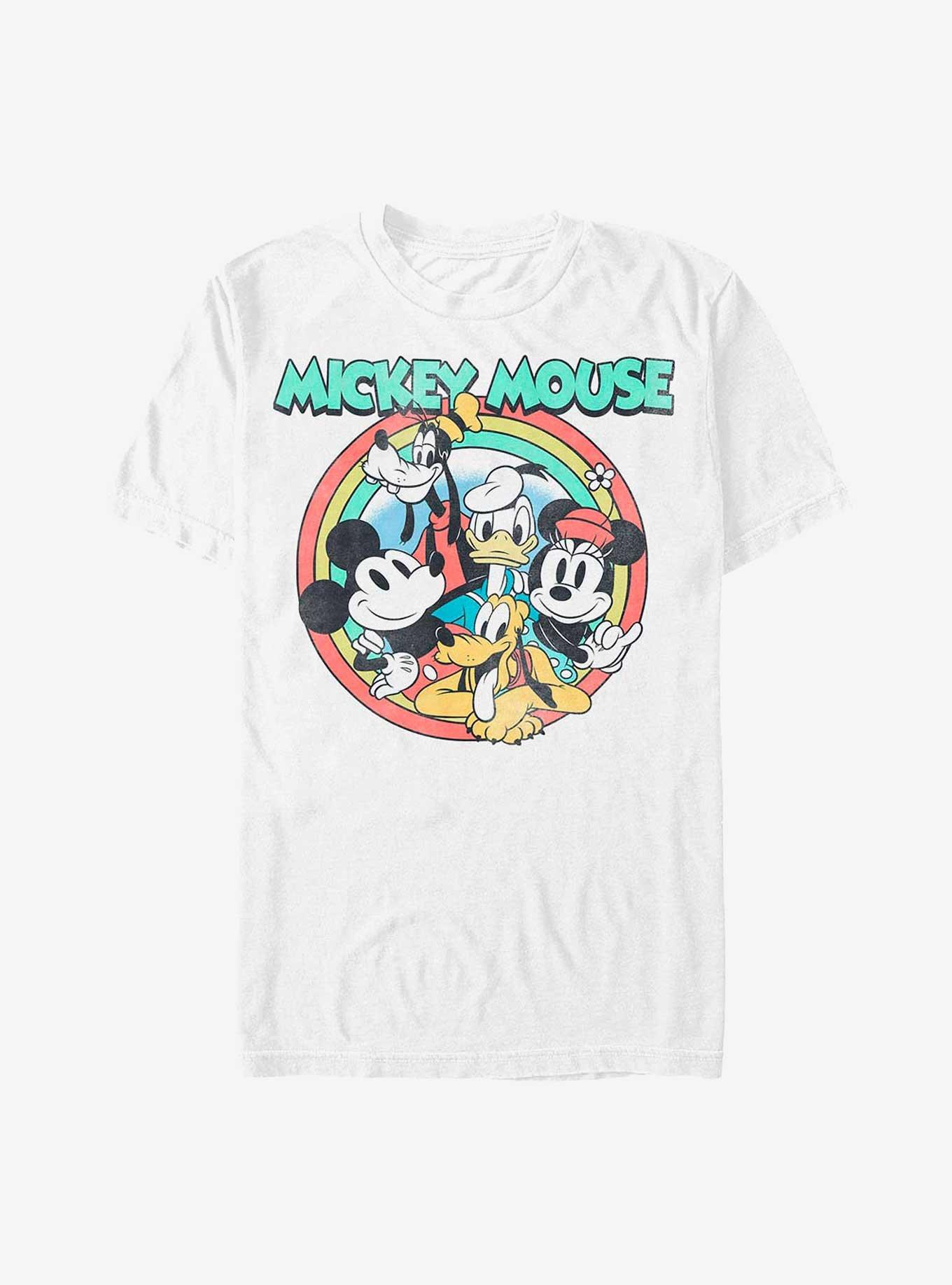 Disney Mickey Mouse Vintage Group Pose Extra Soft T-Shirt