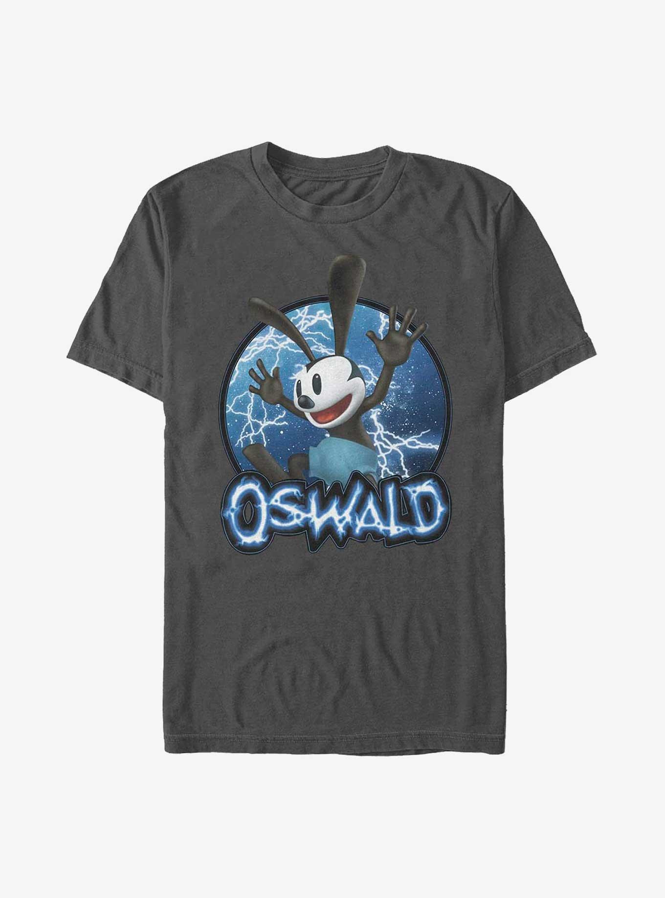 Disney Mickey Mouse Oswald Badge Extra Soft T-Shirt, CHARCOAL, hi-res