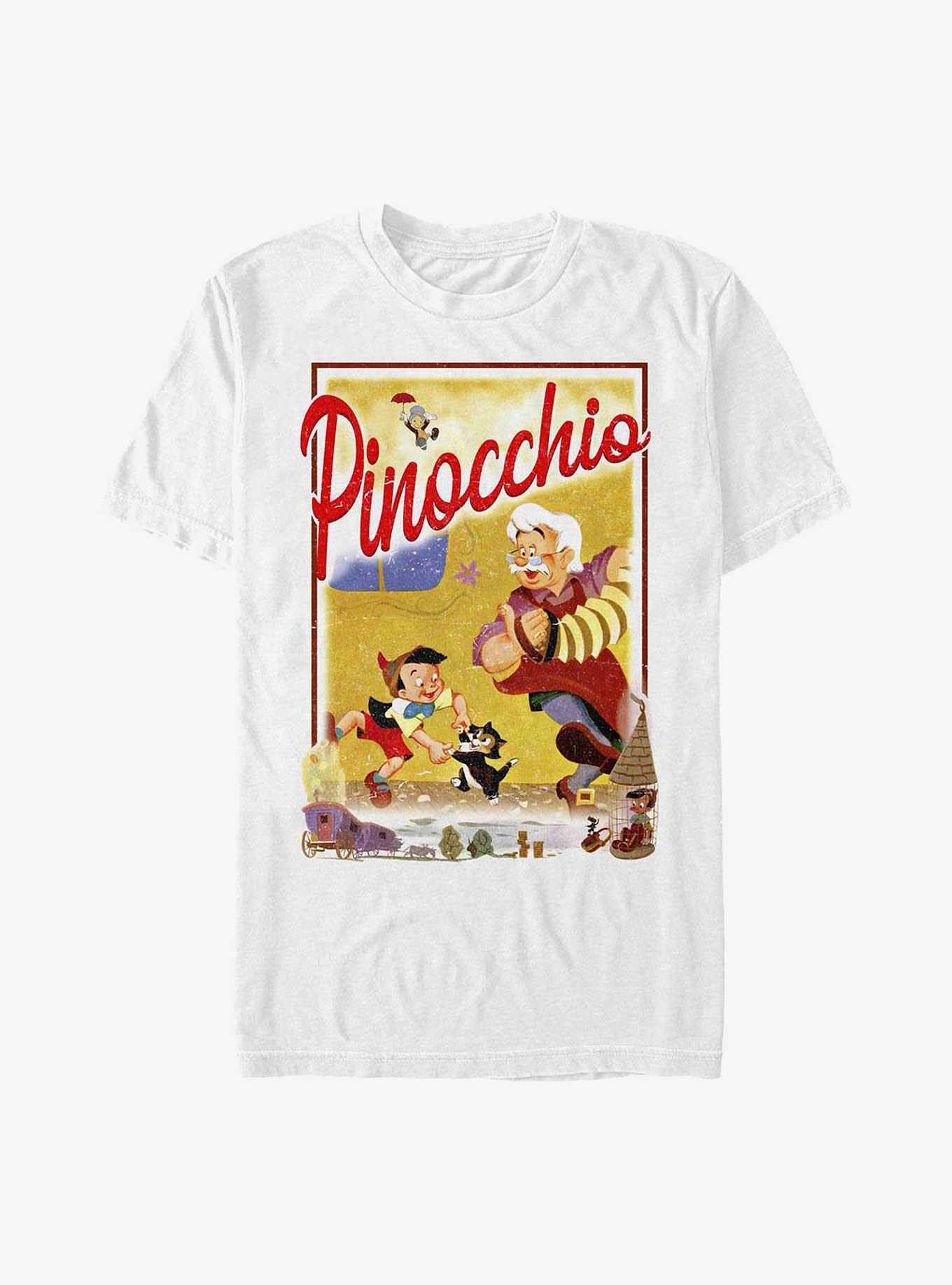 Disney Pinocchio Storybook Poster Extra Soft T-Shirt, WHITE, hi-res