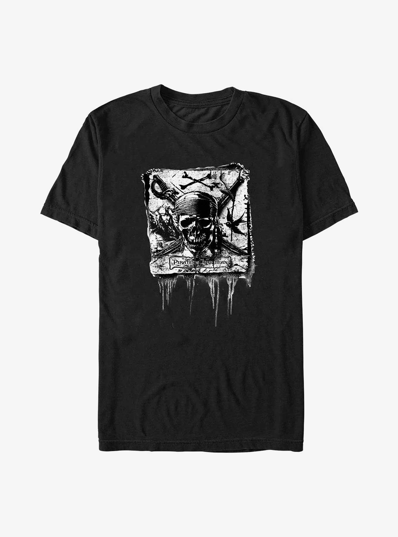 Disney Pirates of the Caribbean Skulls and Swords Extra Soft T-Shirt, BLACK, hi-res
