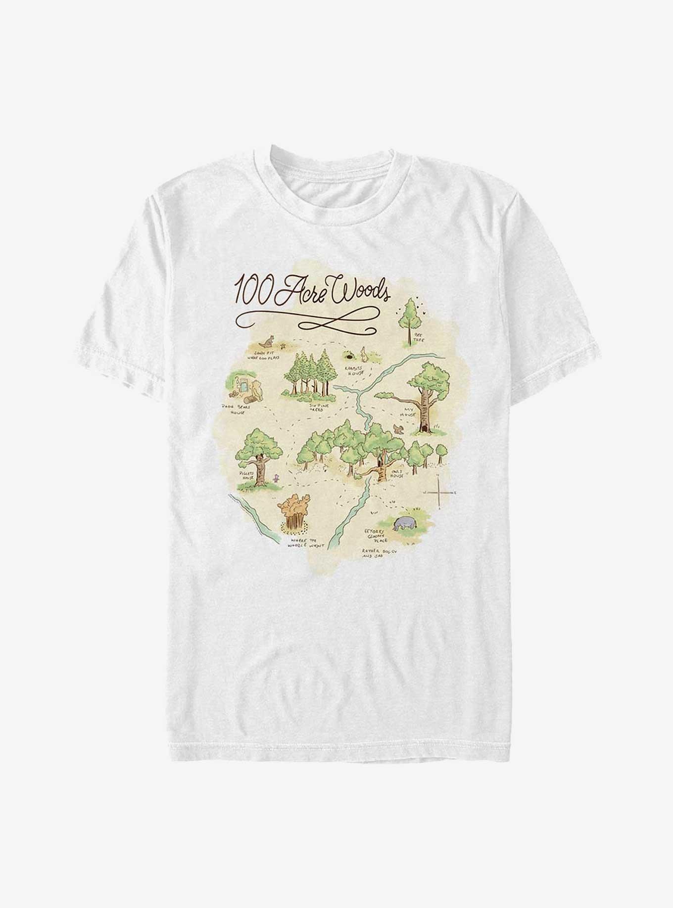 Disney Winnie The Pooh 100 Acre Map Heavyweight T-Shirt