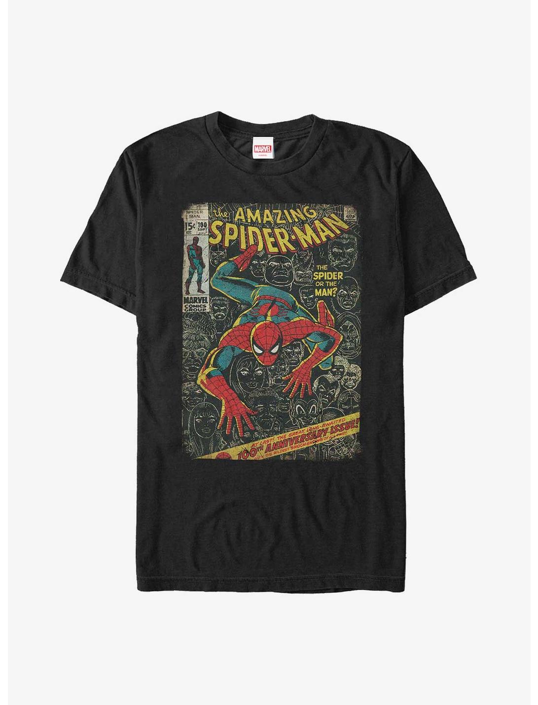 Marvel Spider-Man Comic Book Cover Extra Soft T-Shirt, BLACK, hi-res
