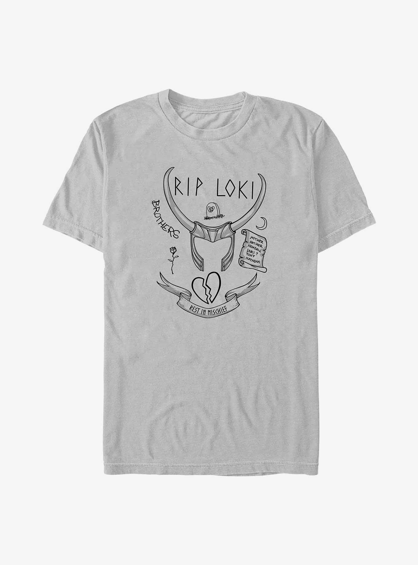 Marvel Thor RIP Loki Extra Soft T-Shirt, SILVER, hi-res