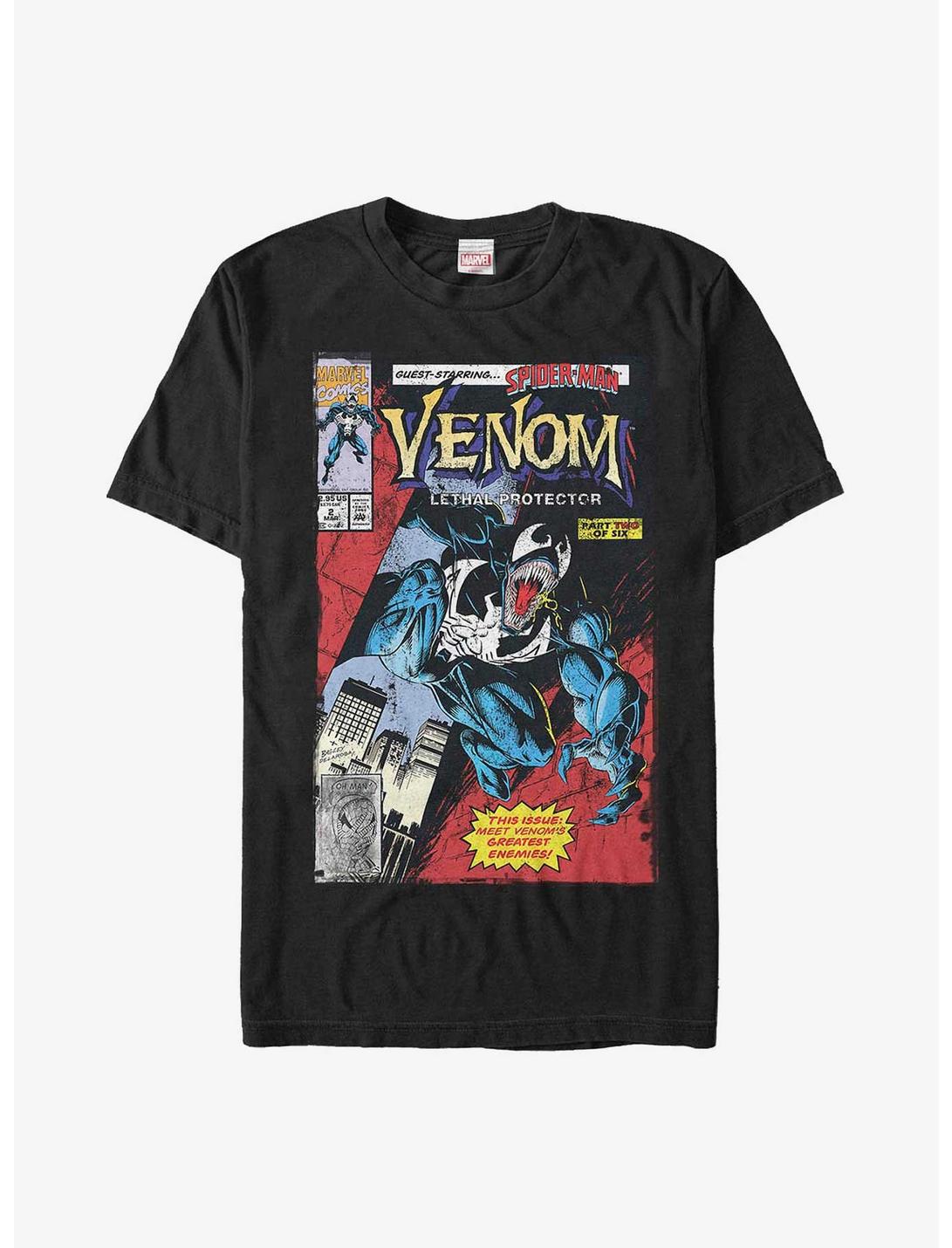 Marvel Venom Lethal Protector Comic Cover Extra Soft T-Shirt, BLACK, hi-res