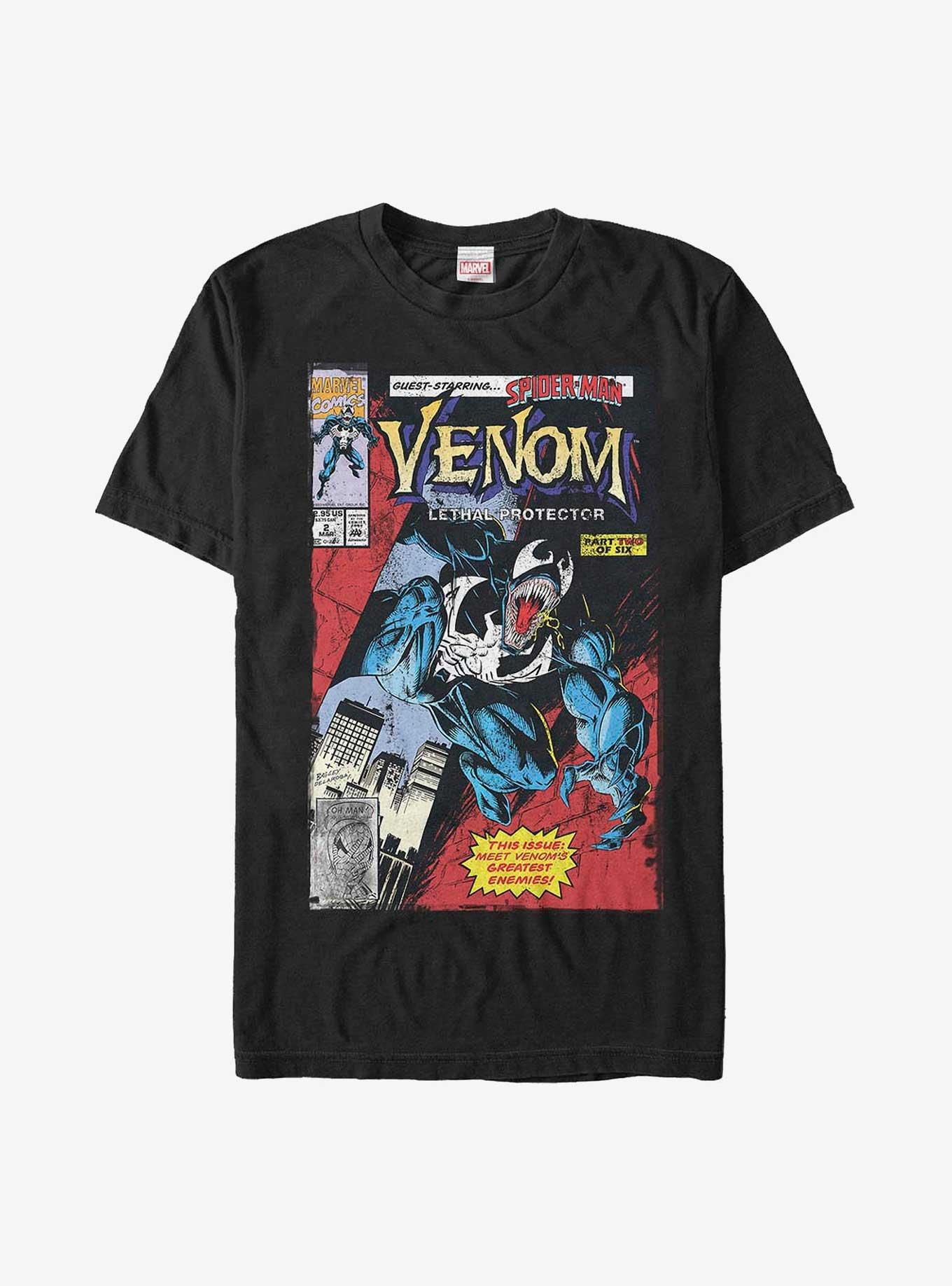 Marvel Venom Lethal Protector Comic Cover Extra Soft T-Shirt, BLACK, hi-res