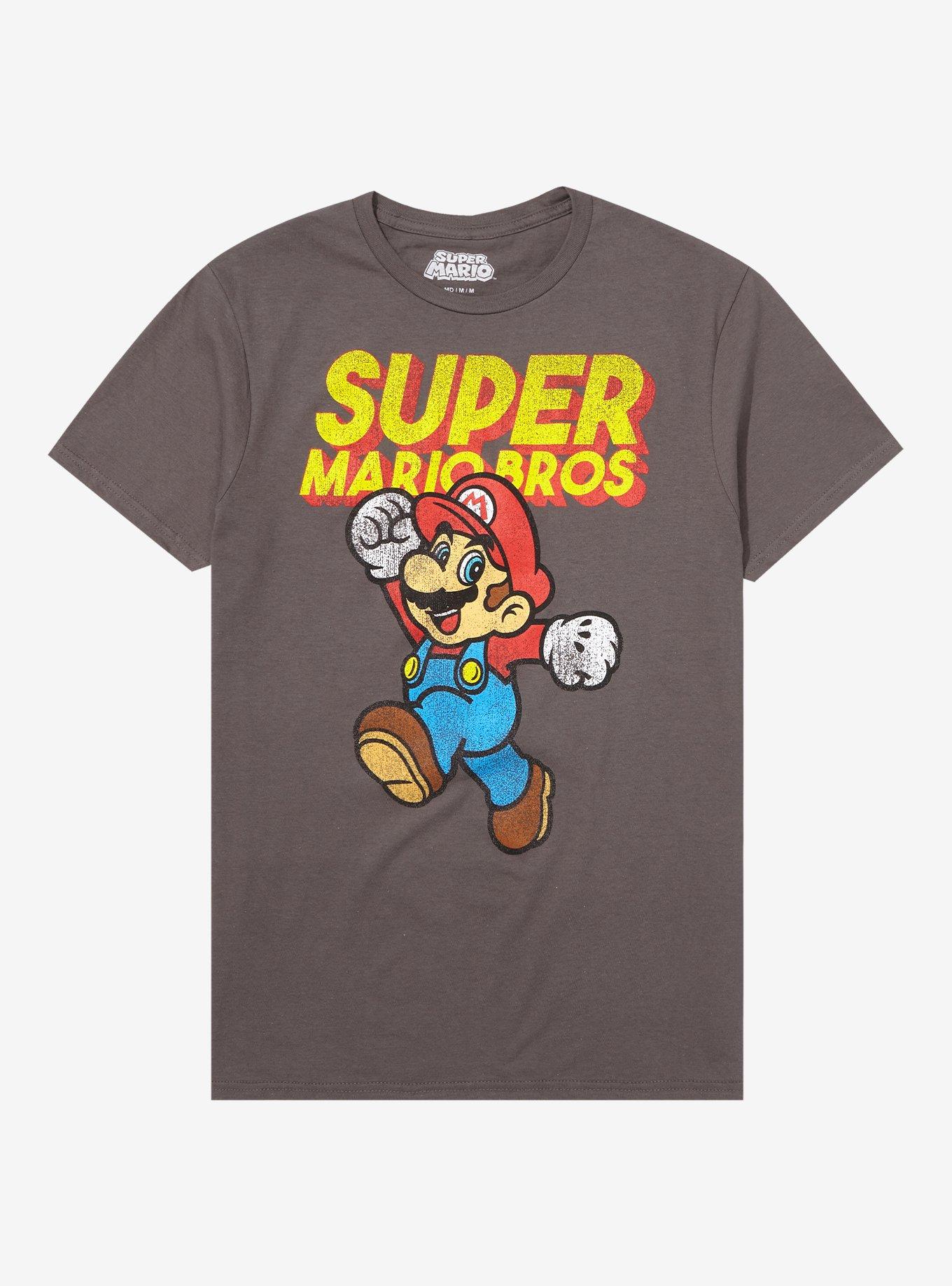 Super Mario Bros. Mario Jump T-Shirt, CHARCOAL, hi-res