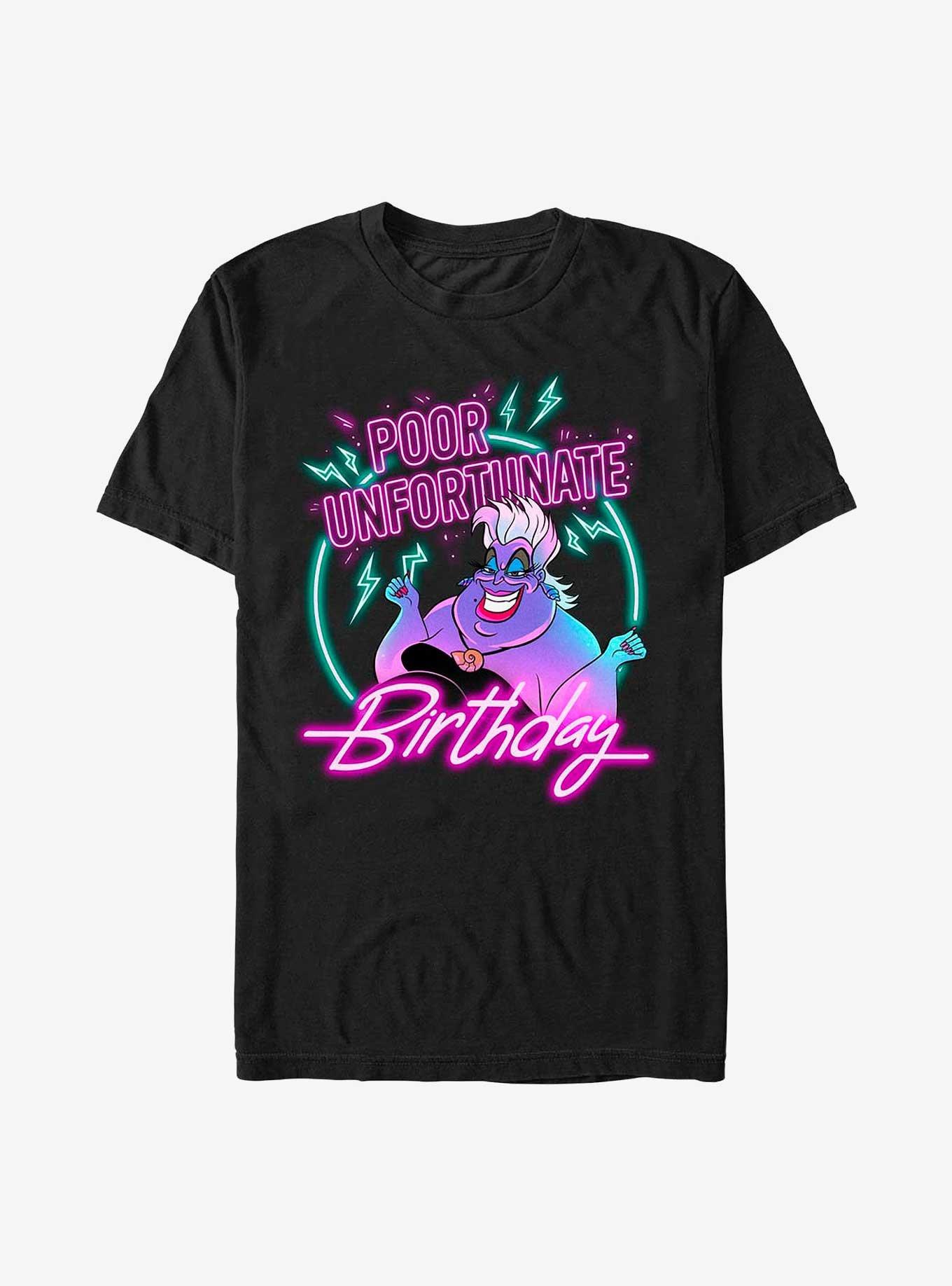 Disney The Little Mermaid Ursula Poor Unfortunate Birthday Extra Soft T-Shirt, BLACK, hi-res