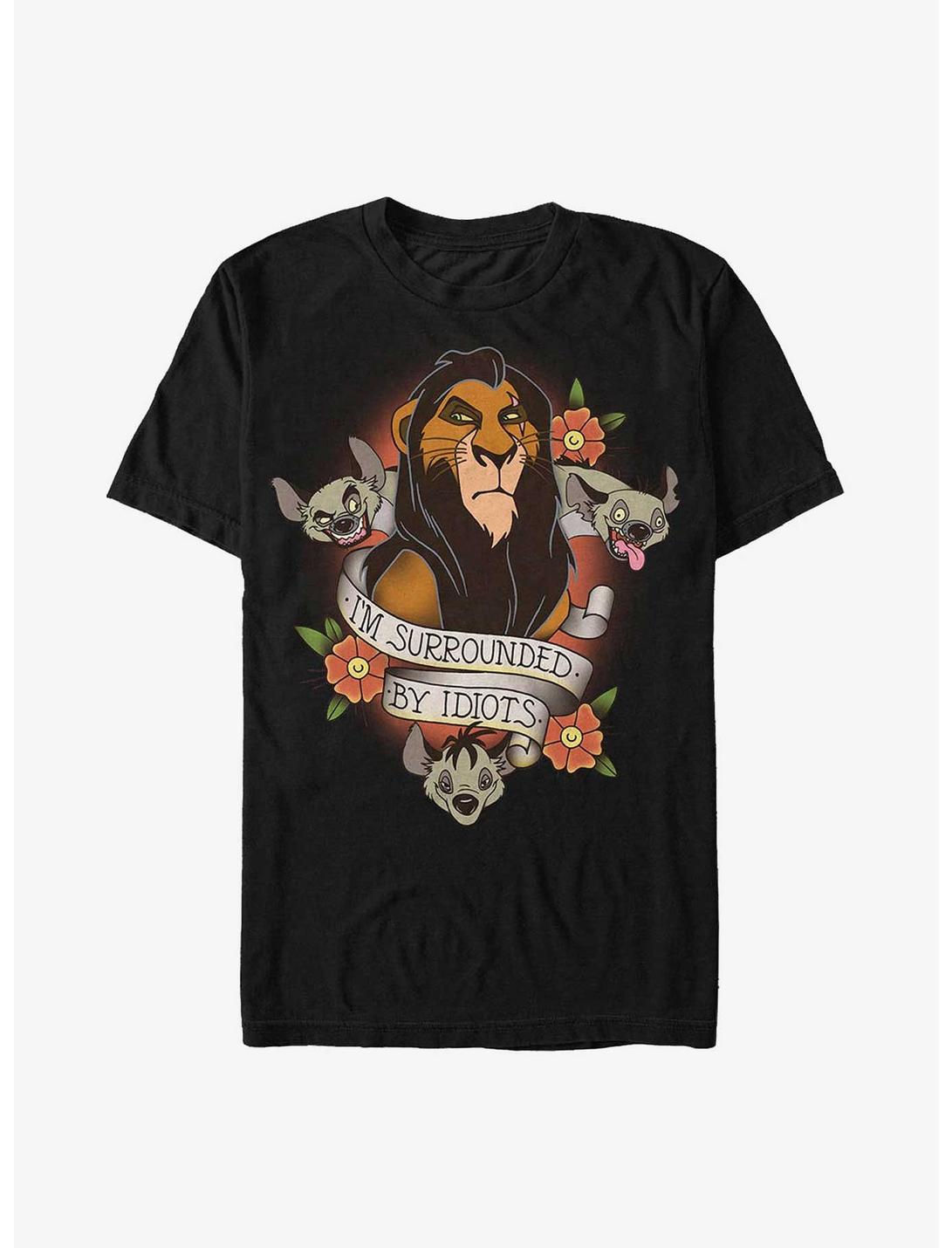 Disney The Lion King Surrounded By Idiots Extra Soft T-Shirt, BLACK, hi-res
