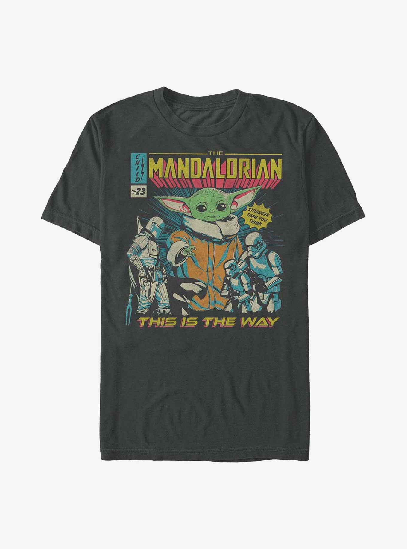 Star Wars The Mandalorian The Child Poster Extra Soft T-Shirt, CHARCOAL, hi-res